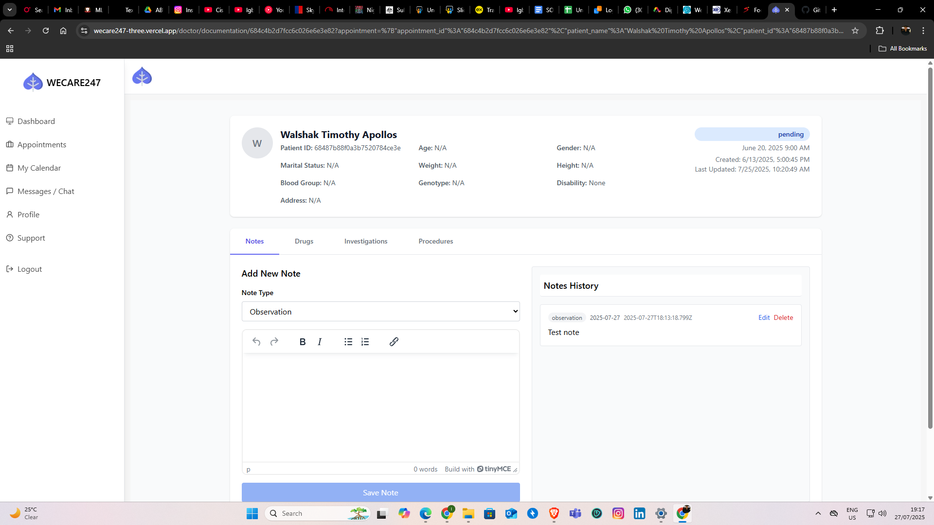 Consultation Documentation